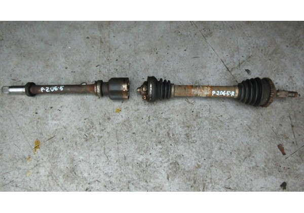 Піввісь права, приводний вал, Зуб 21Х22, ABS 48, Peugeot 206 1.1, 1.4, 9638753180